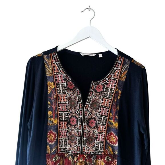 Soft Surroundings Embroidery Floral Inserts Long Sleeves SZ L # 2366 - Picture 2 of 12